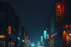 都市寓言剧霓虹拾荒者剧照：深夜街口